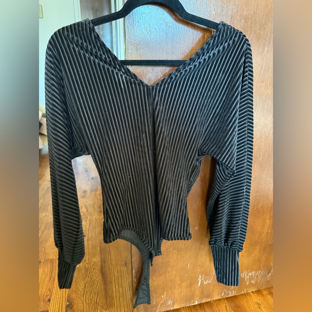 Y.A.S velvet festive Long Sleeve Bodysuit